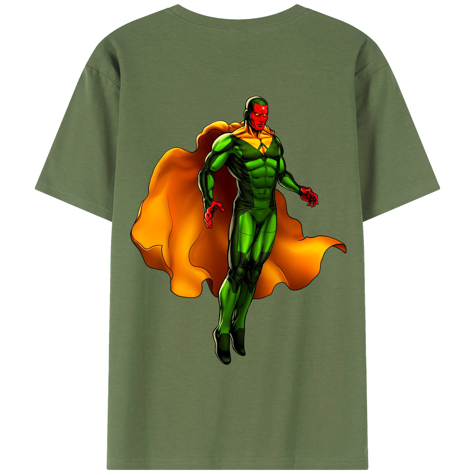 （画像用） アベンジャーズ The Avengers 綿100％ メンズ半袖Tシャツ（バックプリント） 通気性